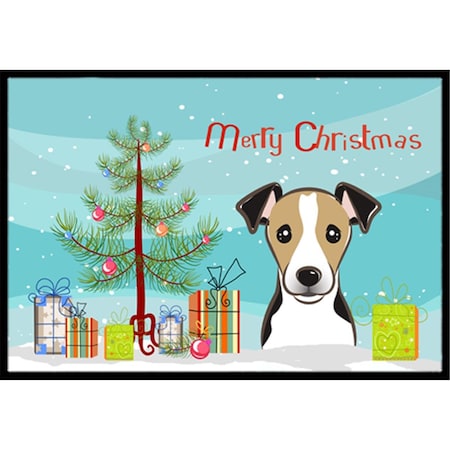 Carolines Treasures Christmas Tree and Jack Russell Terrier Indoor or Outdoor Mat- 24 x 36 BB1633JMAT
